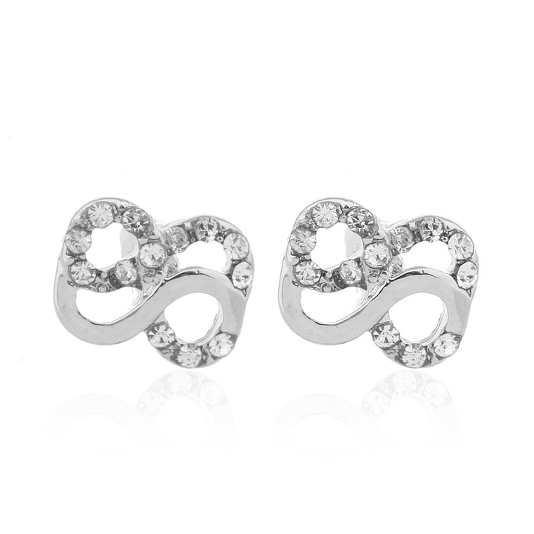 Delicate Ears Double Infinity Earring Silver Plating