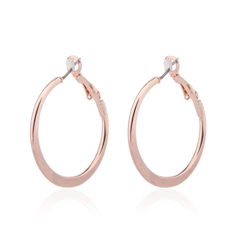 Delicate Ears Hoop Earring Rose Gold Plating