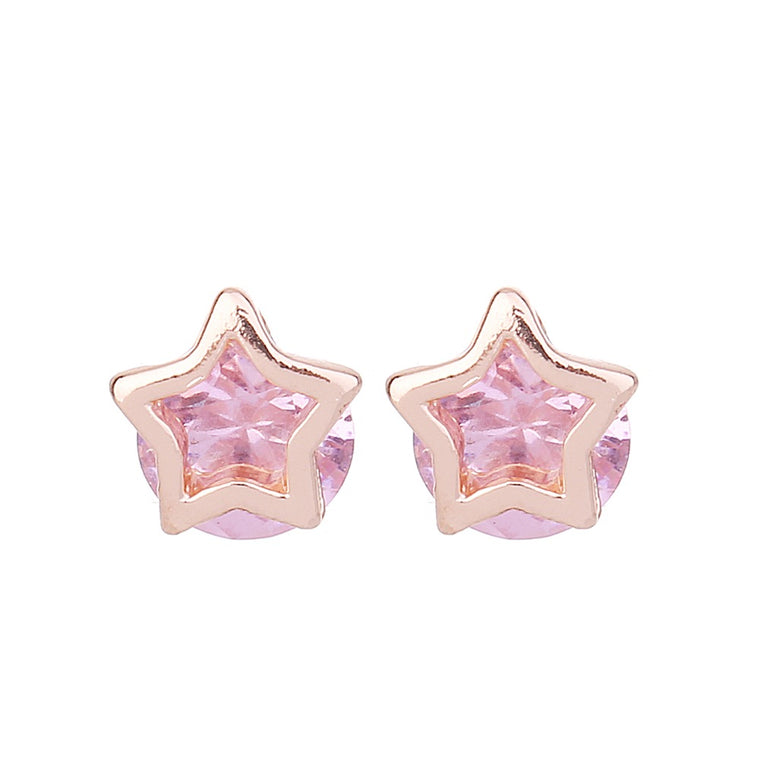 Delicate Ears Star Earring Rose Gold Plating