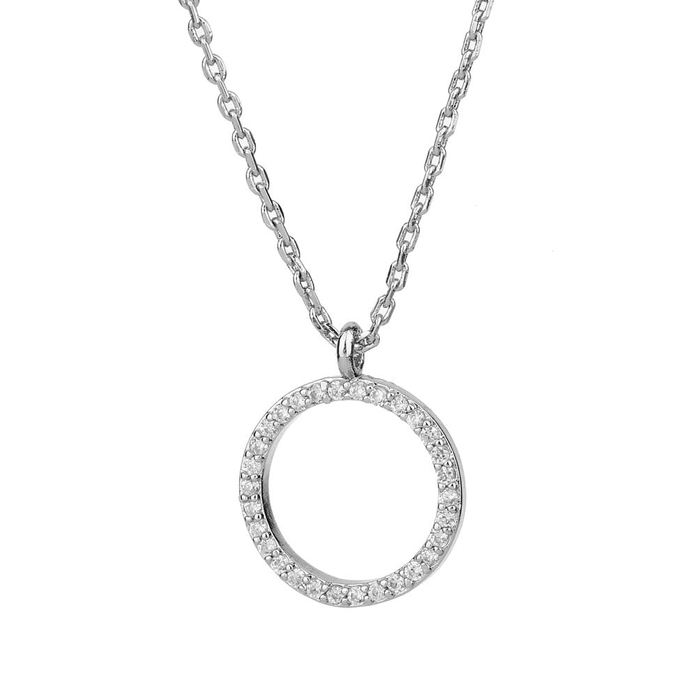 Cubic Zirconia Circle Pendant