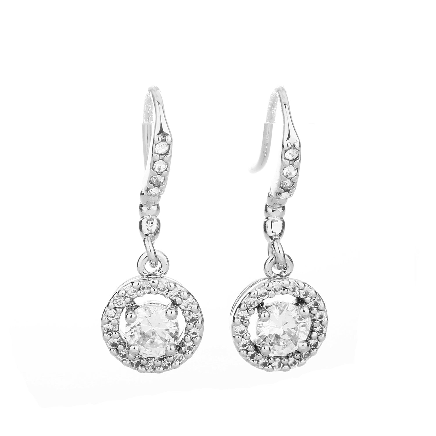 Serendipity CZ Drop Earring Silver