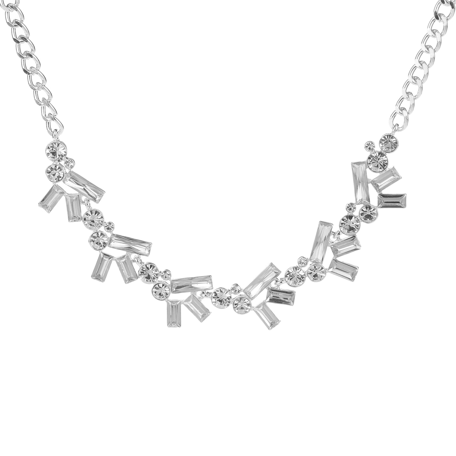 Diamante Necklace Silver