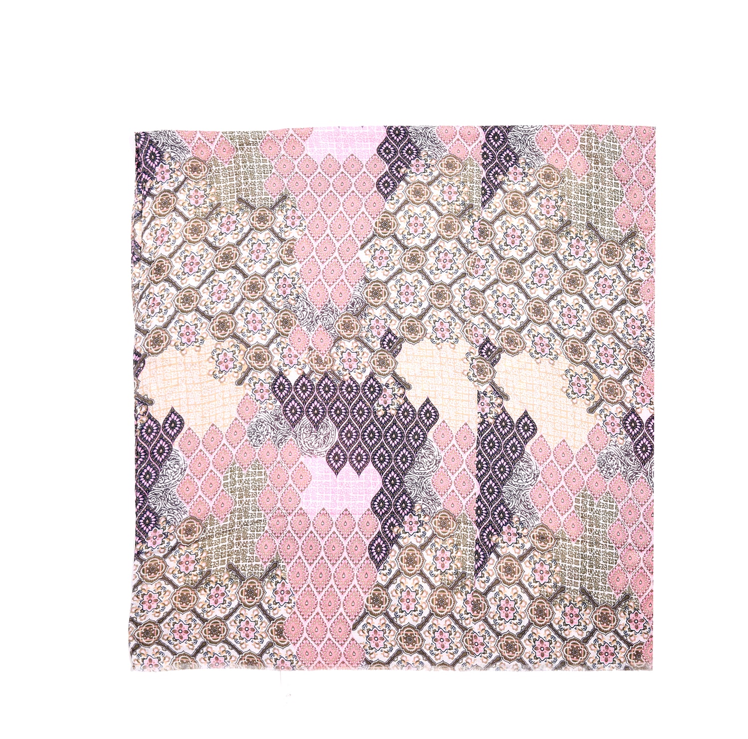 Tiled Print Scarf - Pink