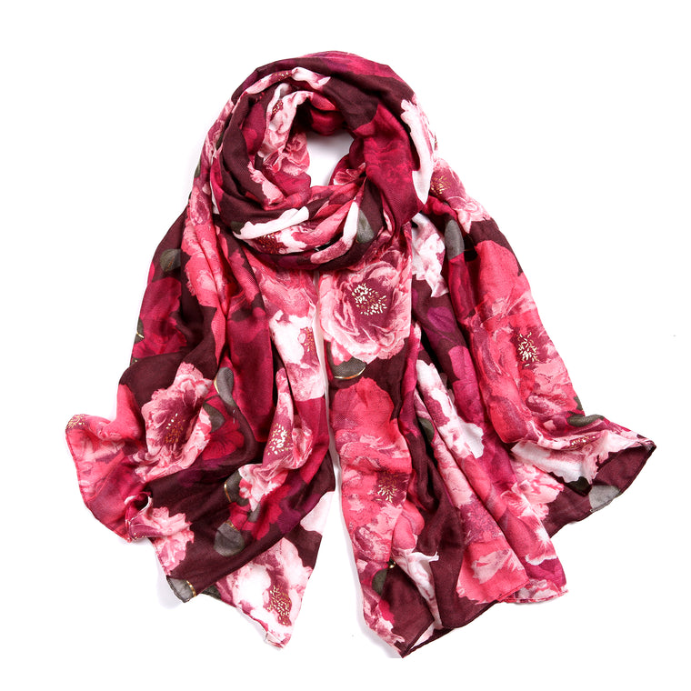 Red Print Scarf