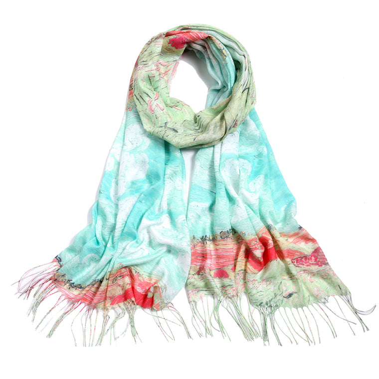 Paint Print Scarf - Green