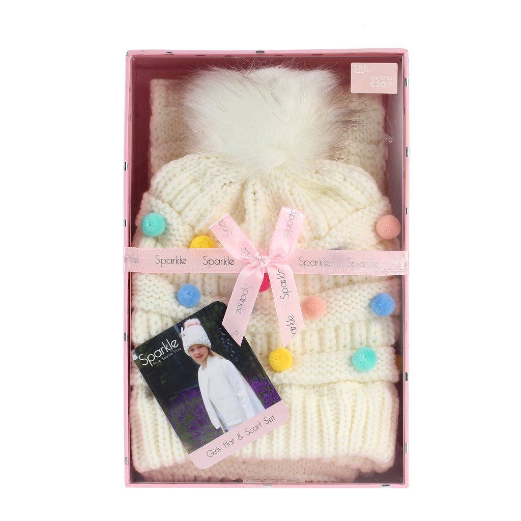 Sparkle Gift Box Hat & Scarf Set