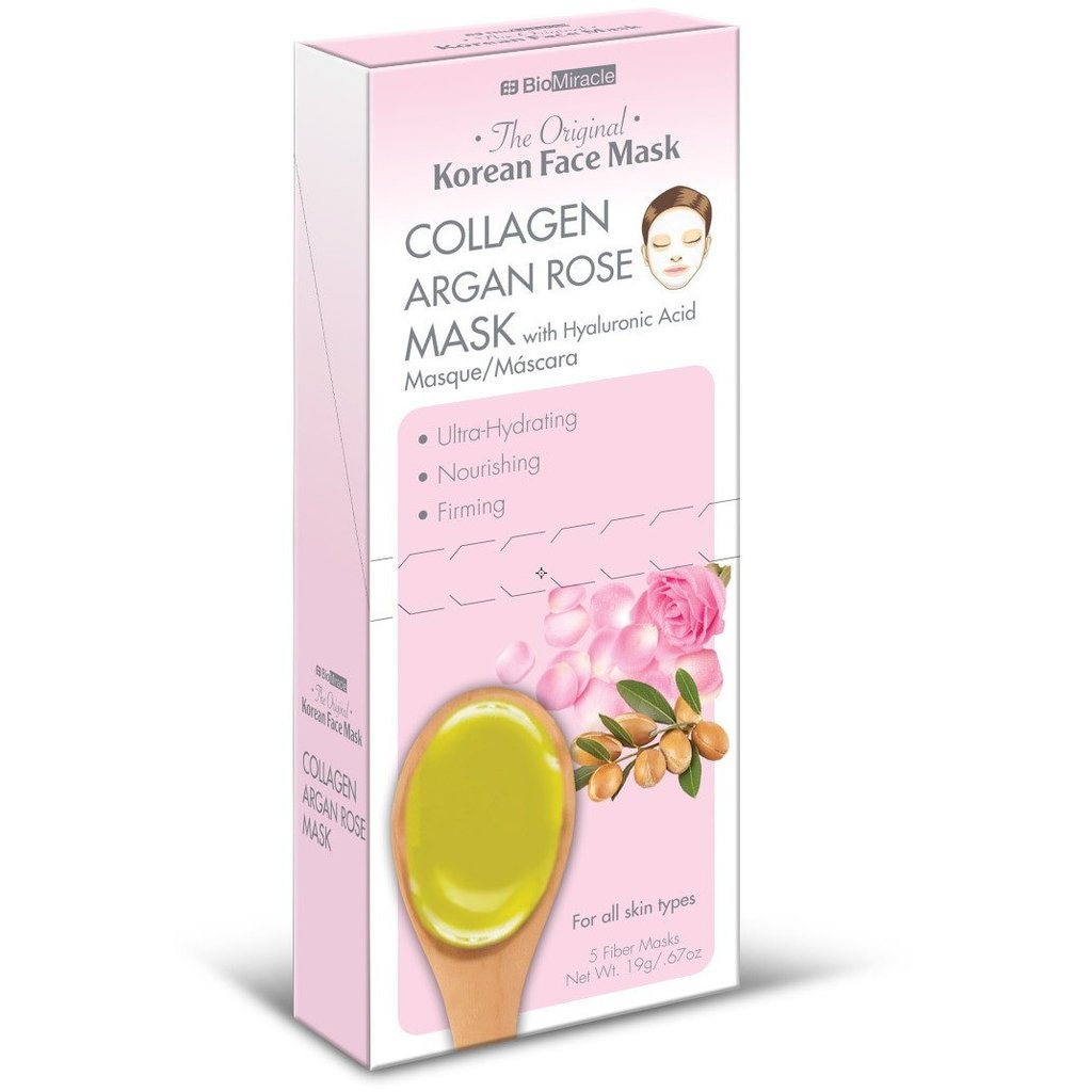 BioMiracle Collagen Argan Rose Mask 5pk