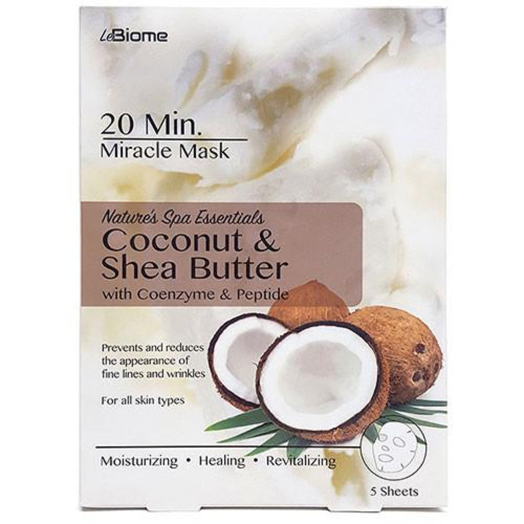 LeBiome Coconut & Shea Face Mask 5Pk