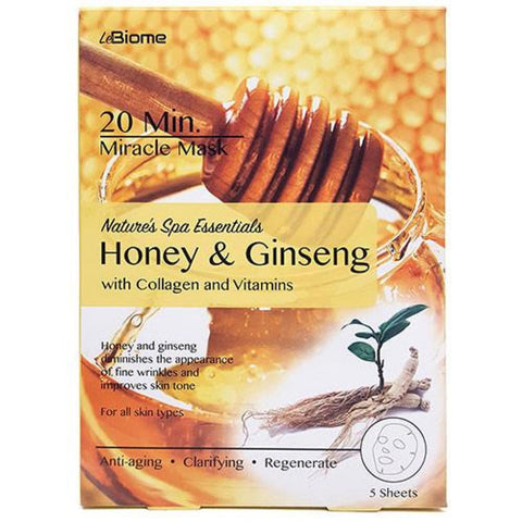 LeBiome Honey & Ginseng Face Mask 5pk